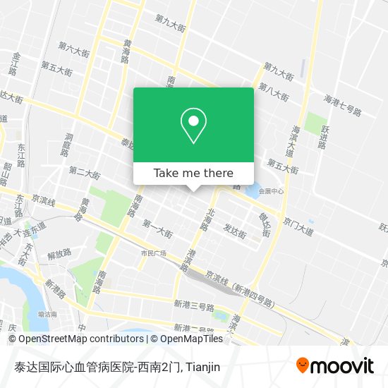 泰达国际心血管病医院-西南2门 map
