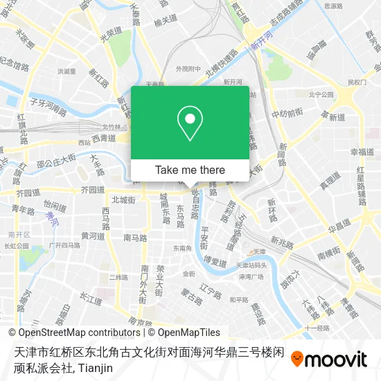天津市红桥区东北角古文化街对面海河华鼎三号楼闲顽私派会社 map