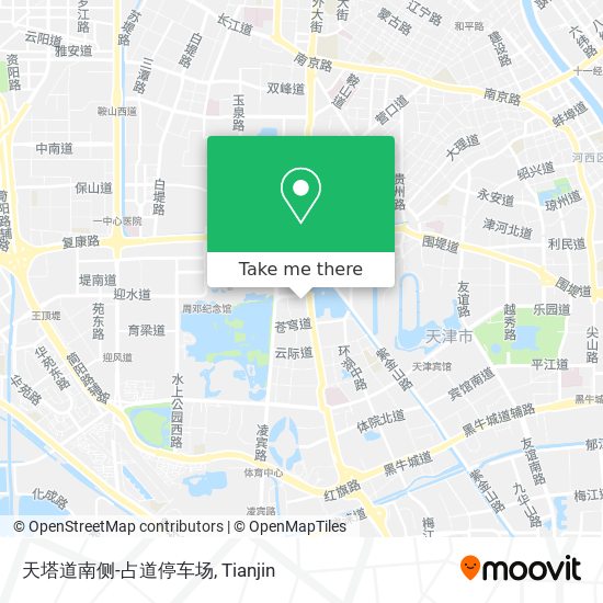 天塔道南侧-占道停车场 map