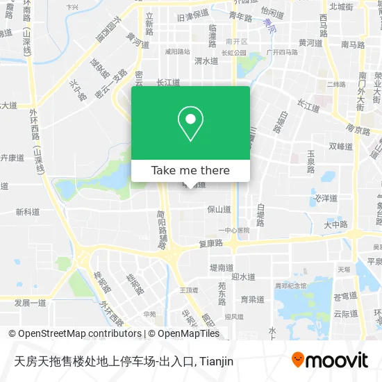 天房天拖售楼处地上停车场-出入口 map