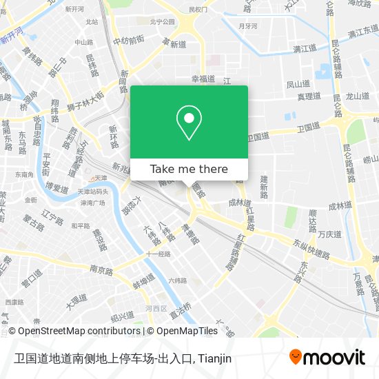 卫国道地道南侧地上停车场-出入口 map