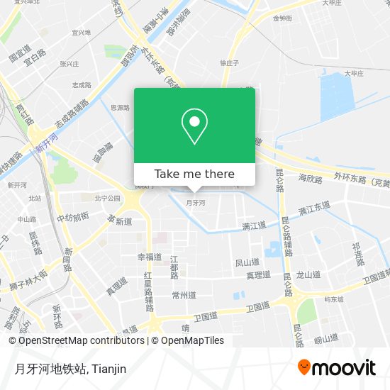 月牙河地铁站 map
