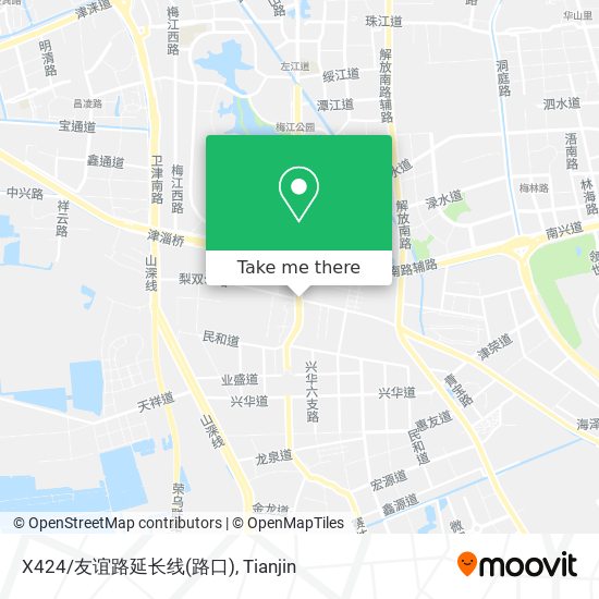X424/友谊路延长线(路口) map