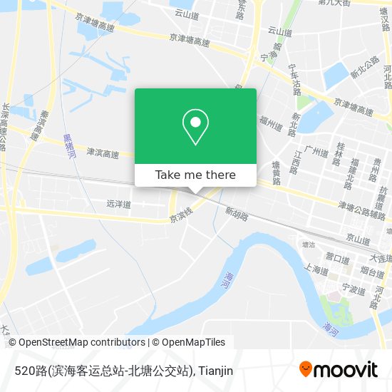 520路(滨海客运总站-北塘公交站) map