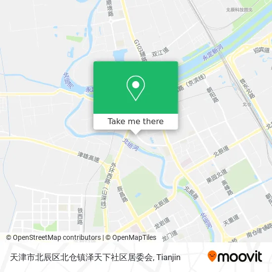 天津市北辰区北仓镇泽天下社区居委会 map