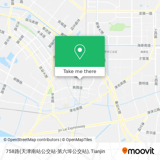 758路(天津南站公交站-第六埠公交站) map