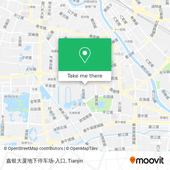 鑫银大厦地下停车场-入口 map
