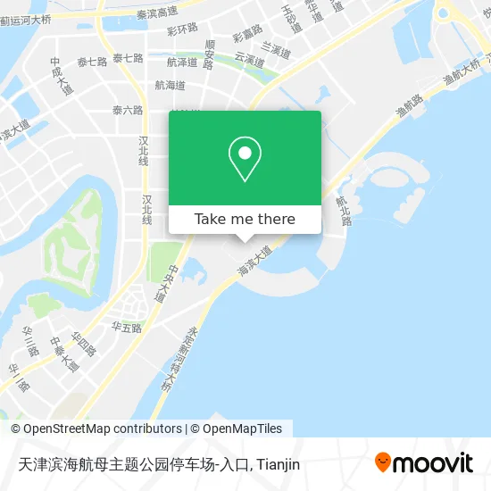天津滨海航母主题公园停车场-入口 map