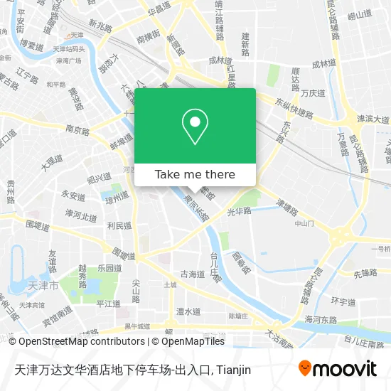 天津万达文华酒店地下停车场-出入口 map