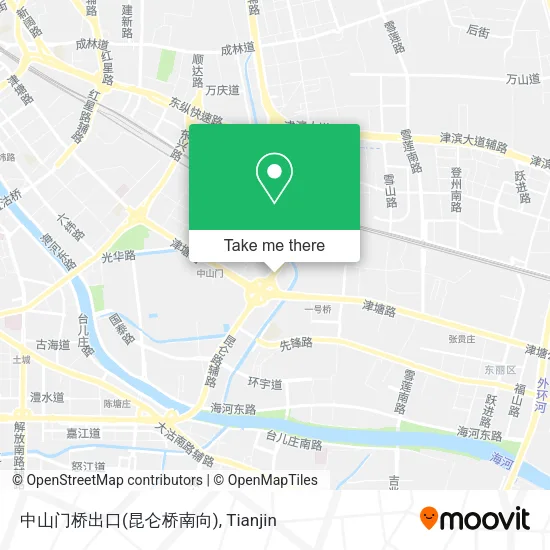 中山门桥出口(昆仑桥南向) map