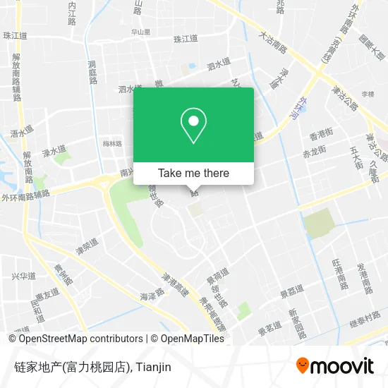 链家地产(富力桃园店) map