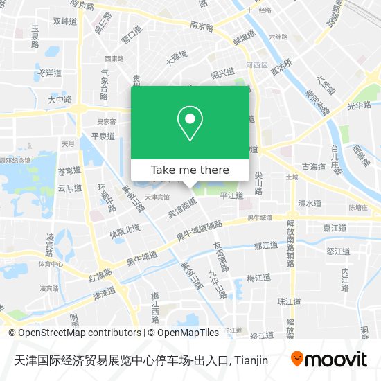天津国际经济贸易展览中心停车场-出入口 map