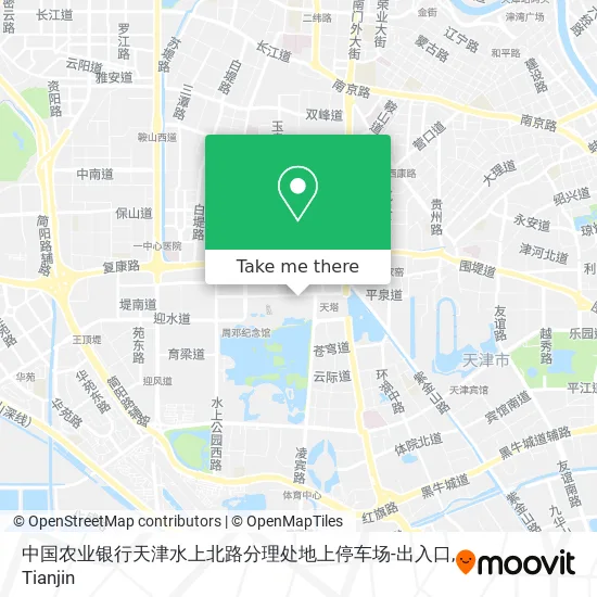 中国农业银行天津水上北路分理处地上停车场-出入口 map
