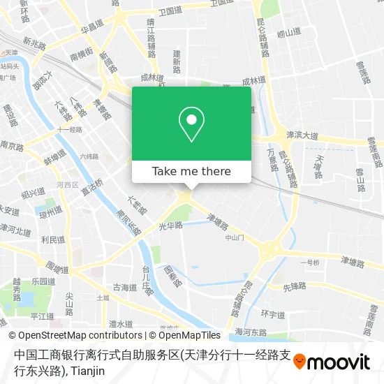 中国工商银行离行式自助服务区(天津分行十一经路支行东兴路) map