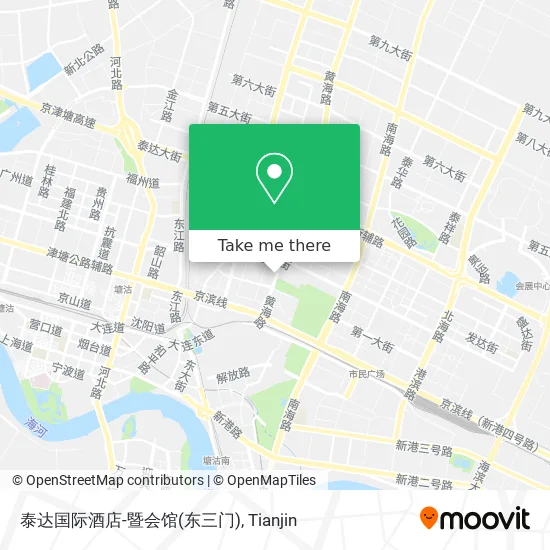 泰达国际酒店-暨会馆(东三门) map