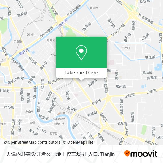 天津内环建设开发公司地上停车场-出入口 map