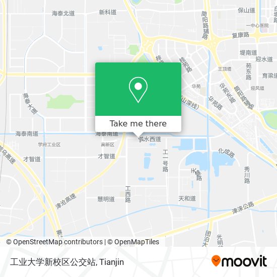 工业大学新校区公交站 map