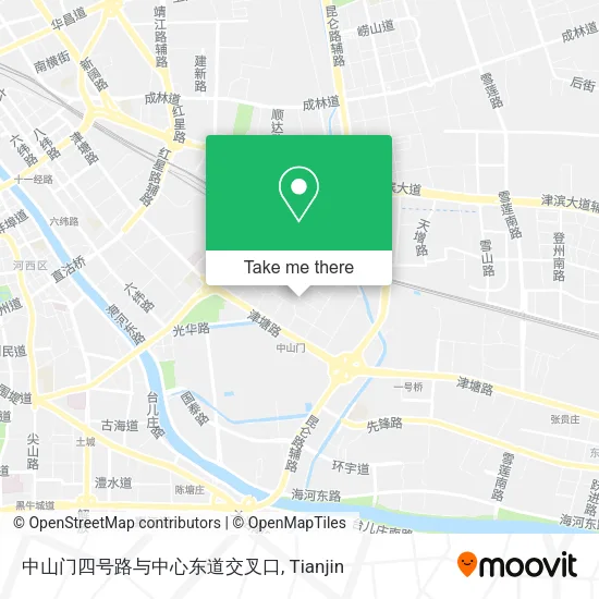 中山门四号路与中心东道交叉口 map