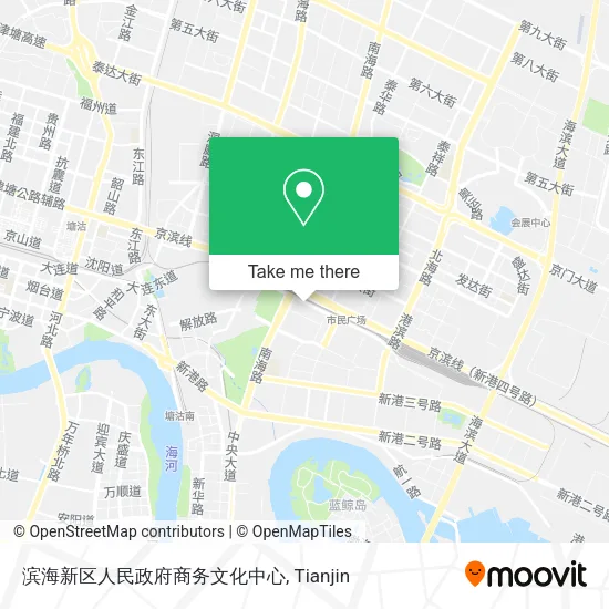 滨海新区人民政府商务文化中心 map