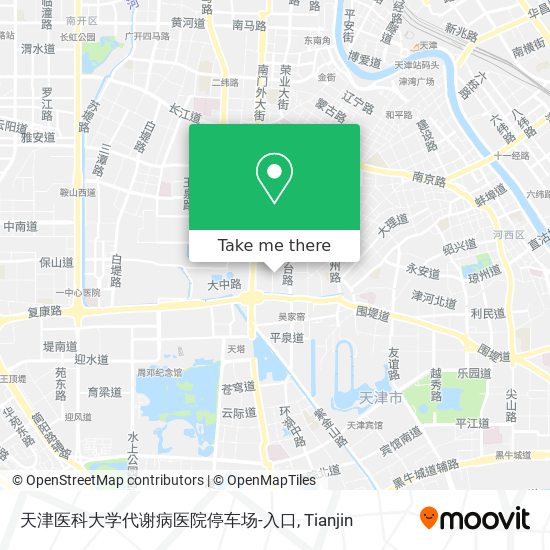 天津医科大学代谢病医院停车场-入口 map