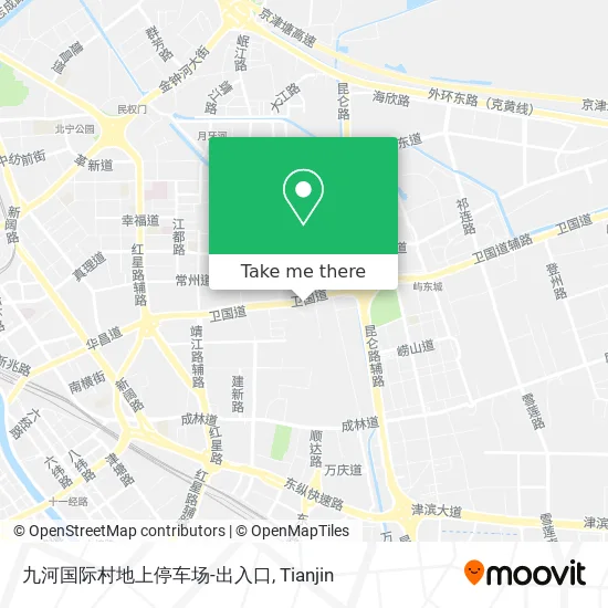九河国际村地上停车场-出入口 map