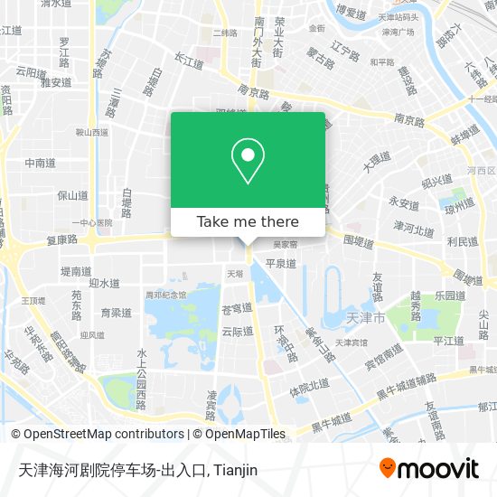 天津海河剧院停车场-出入口 map