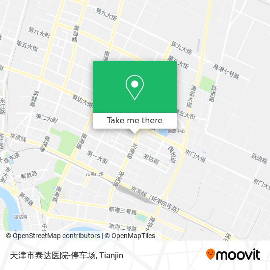 天津市泰达医院-停车场 map