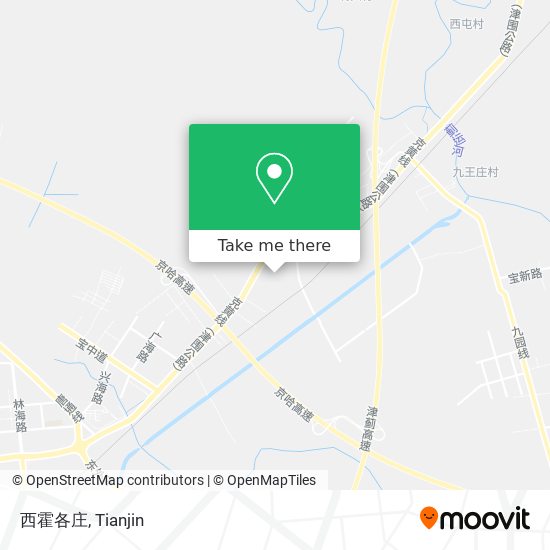 西霍各庄 map