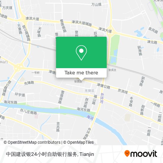 中国建设银24小时自助银行服务 map