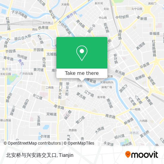 北安桥与兴安路交叉口 map