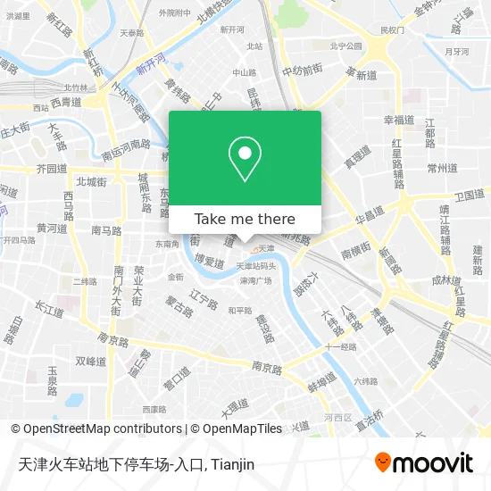 天津火车站地下停车场-入口 map