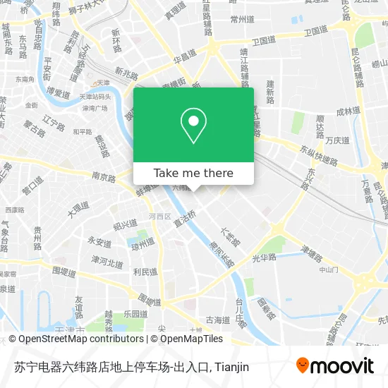 苏宁电器六纬路店地上停车场-出入口 map