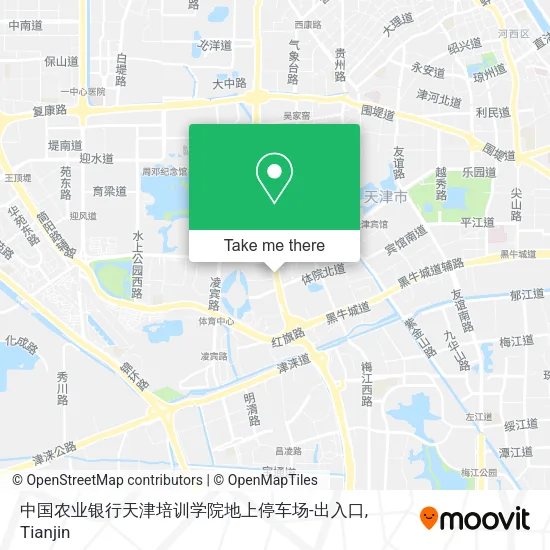 中国农业银行天津培训学院地上停车场-出入口 map