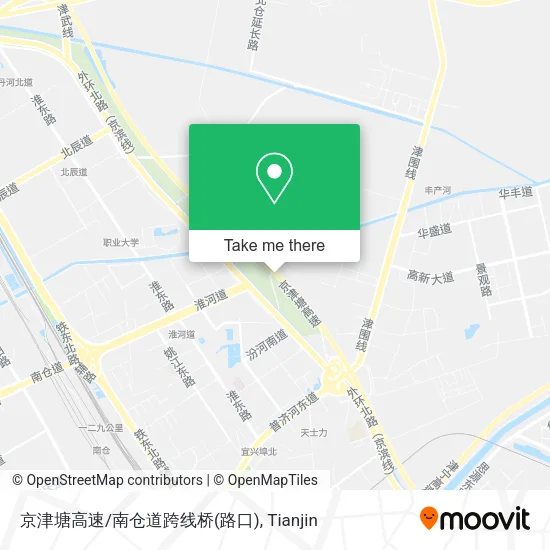 京津塘高速/南仓道跨线桥(路口) map