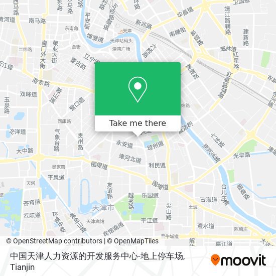 中国天津人力资源的开发服务中心-地上停车场 map