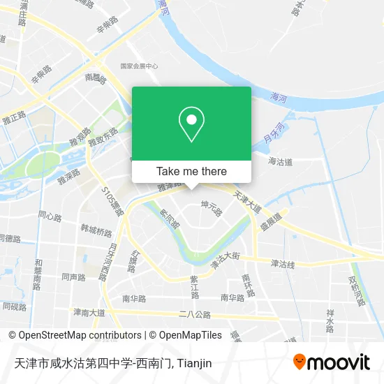 天津市咸水沽第四中学-西南门 map