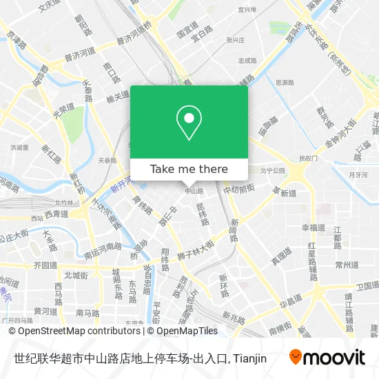 世纪联华超市中山路店地上停车场-出入口 map