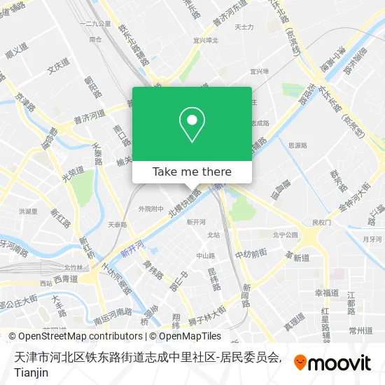 天津市河北区铁东路街道志成中里社区-居民委员会 map