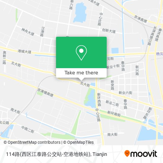 114路(西区江泰路公交站-空港地铁站) map
