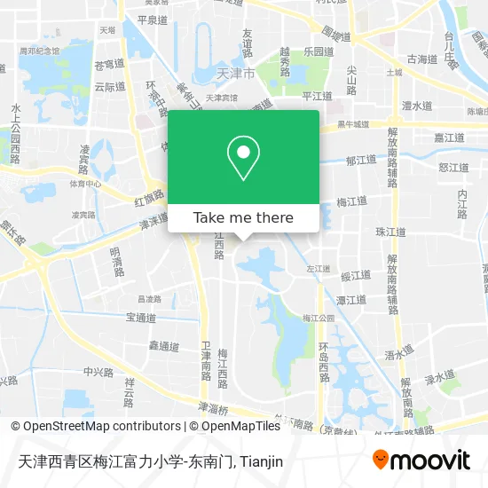 天津西青区梅江富力小学-东南门 map
