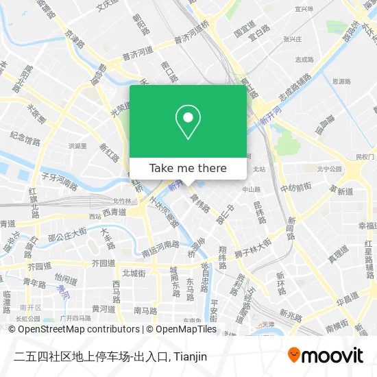 二五四社区地上停车场-出入口 map
