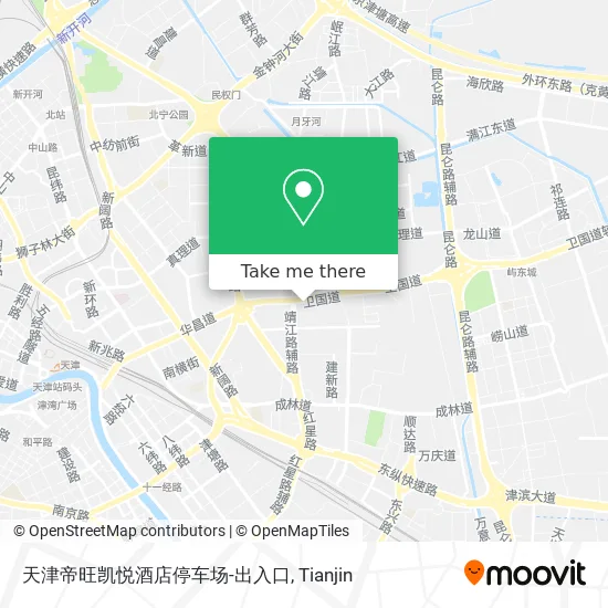 天津帝旺凯悦酒店停车场-出入口 map