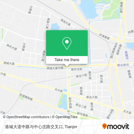 港城大道中路与中心庄路交叉口 map