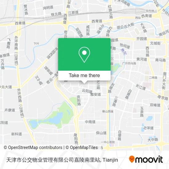 天津市公交物业管理有限公司嘉陵南里站 map