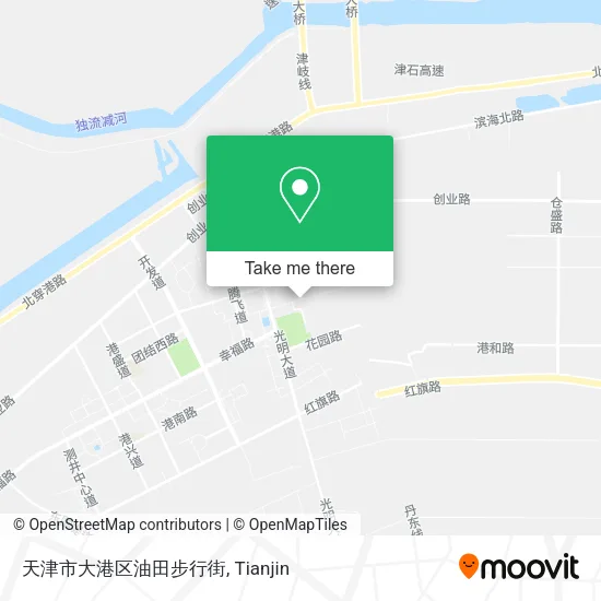 天津市大港区油田步行街 map