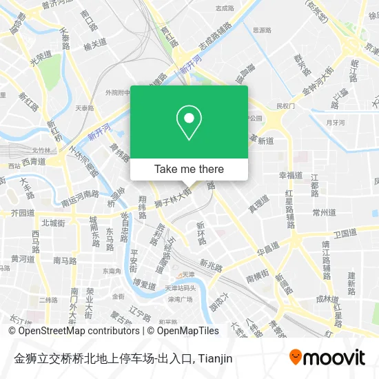 金狮立交桥桥北地上停车场-出入口 map