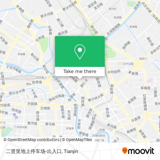 二贤里地上停车场-出入口 map