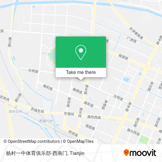 杨村一中体育俱乐部-西南门 map