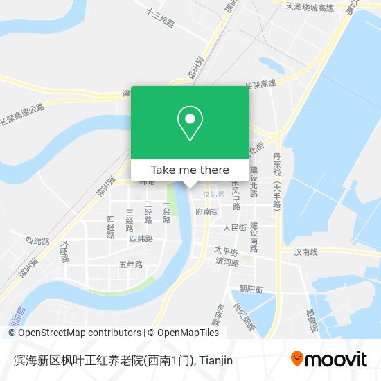 滨海新区枫叶正红养老院(西南1门) map