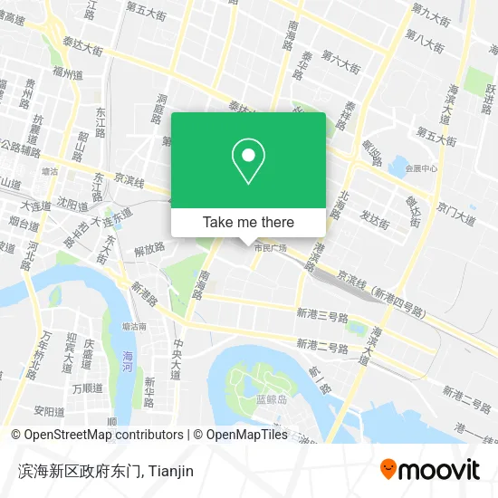 滨海新区政府东门 map